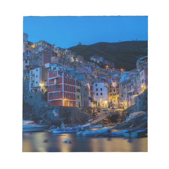 Bloc-note Riomaggiore la nuit Cinque Terre Ligurie Italie (Devant)