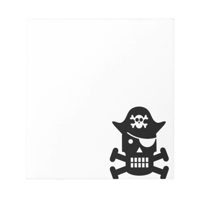 Bloc-note Robot Skull & Crossbones Pirate Silhouette (Devant)
