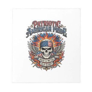 Bloc-note Rocker du bandana patriotique Gloire ancienne Méta