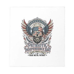 Bloc-note Rocker du bandana patriotique Méta musique Old Glo