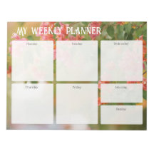 Romantic Summer Bougainvillea Weekly Planner