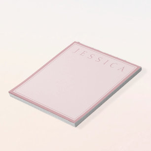 Bloc-note Rose Blush   Votre nom
