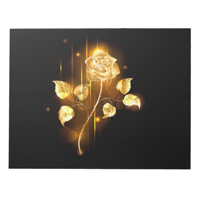 Bloc-note Rose d'or ( rose dorée ) (Devant)