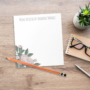 Bloc-note Rose Florale Rose Simple Moderne Vintage 