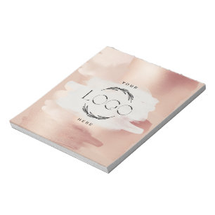 Bloc-note Rose Gold Blush Entreprise Féminine Moderne de Pet