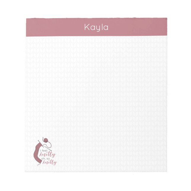 Bloc-note Rose Gold Je Me Sens Knitty, Oh So Knitty (Devant)