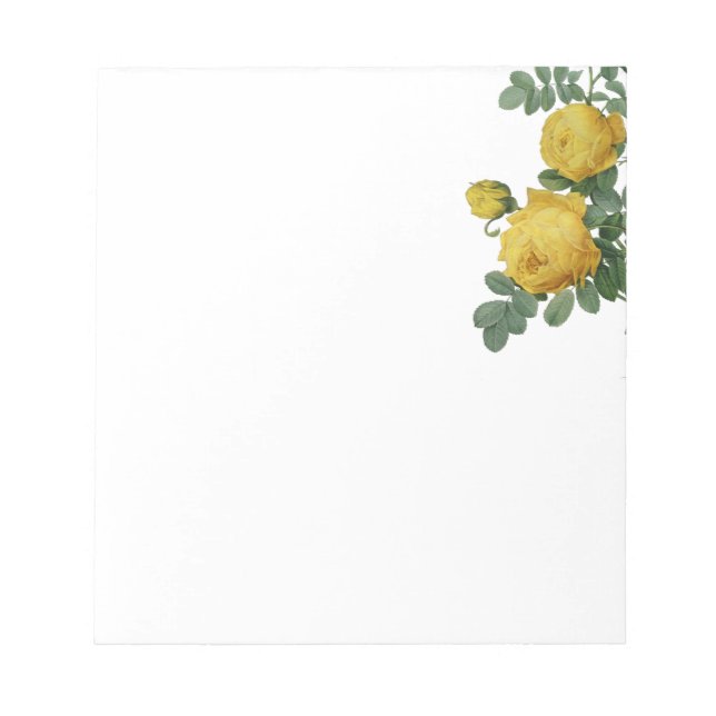 Bloc-note rose jaune vintage (Devant)