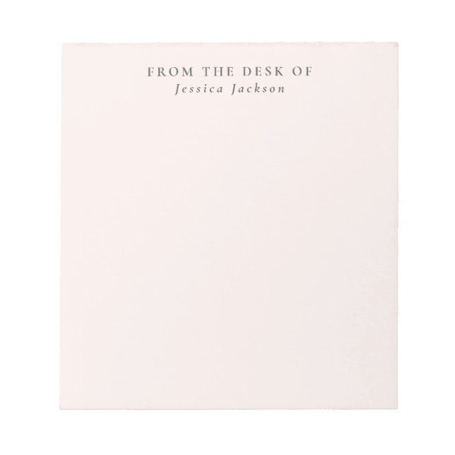 Bloc-note rose lait du bureau de (Devant)
