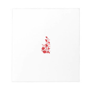 Bloc-note Rose Madder, design floral Thunderbird