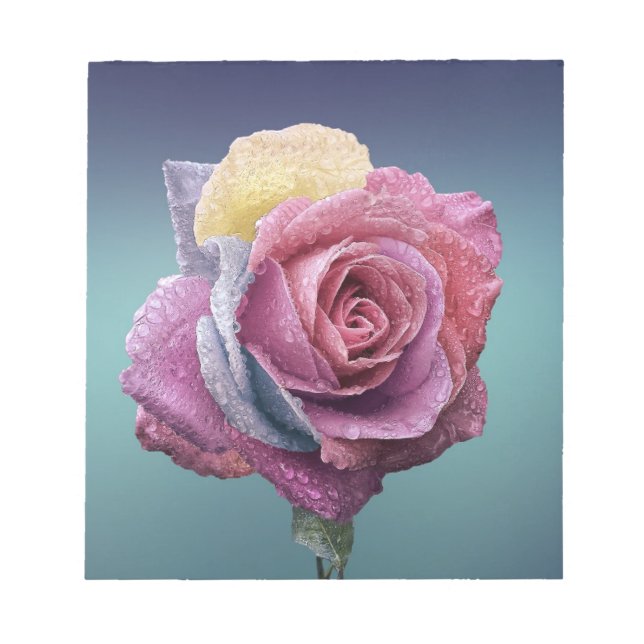 Bloc-note Rose multicolore (Devant)