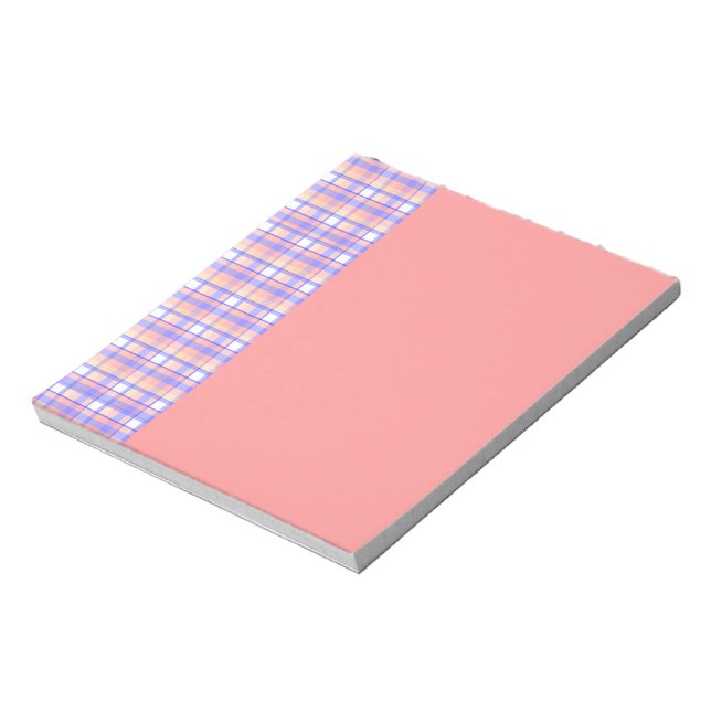 Bloc-note Rose + Plaid violet (Tourné)