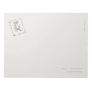 Bloc-note Rose Pressée Régence Vintage Personnalisée 