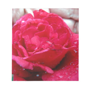 Bloc-note Rose rouge