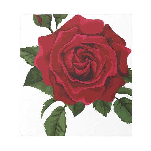 Bloc-note Rose rouge (Devant)