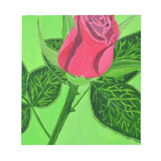 Bloc-note Rose rouge (Devant)