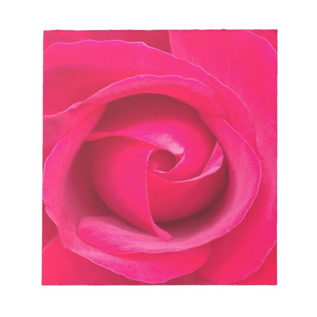 Bloc-note Rose rouge romantique (Devant)
