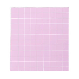 Bloc-note Rose violet En vichy À damiers Stationnel