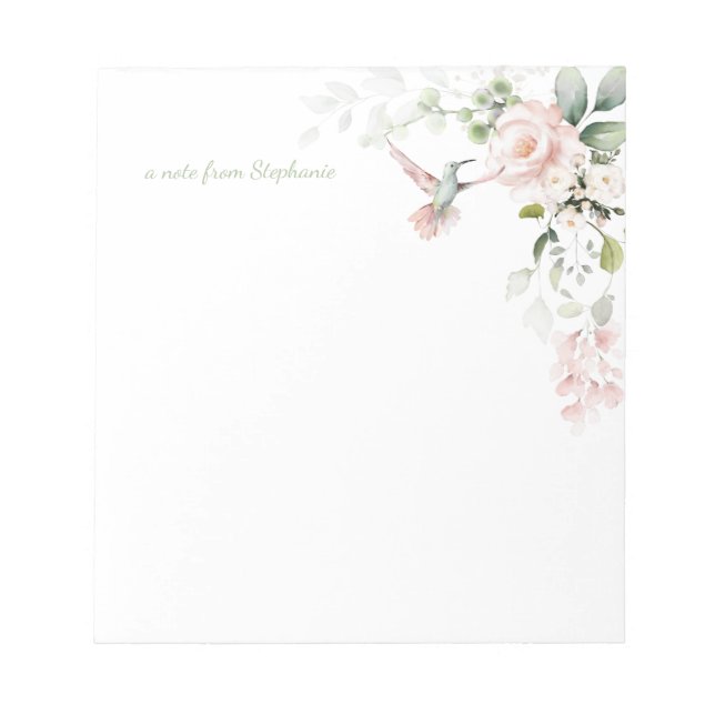 Bloc-note Roses Roses Roses Roses Roses Roses Hummingbirds V (Devant)