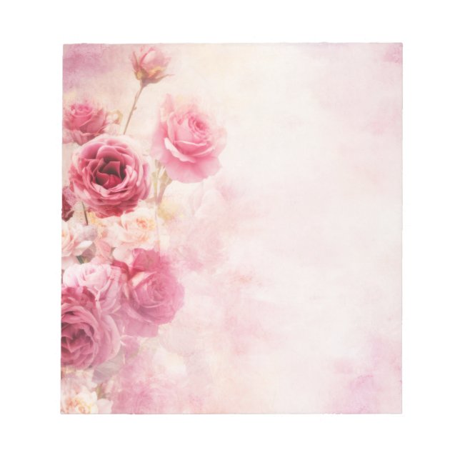 Bloc-note Roses roses vintages (Devant)