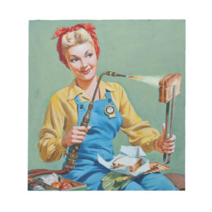 Bloc-note Rosie le Riveter fait du fromage rôti
