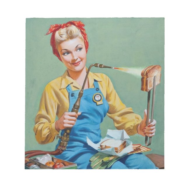 Bloc-note Rosie le Riveter fait du fromage rôti (Devant)