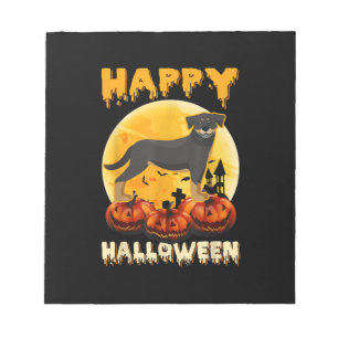 Bloc-note rottweiler heureux halloween chien effrayant costu