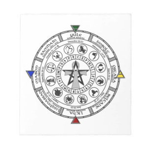 Bloc-note Roue de l'année Zodiac Sabbats Runes