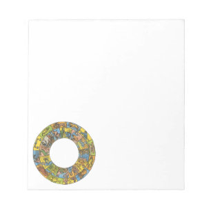 Bloc-note Roue zodiacale céleste vintage, astrologique