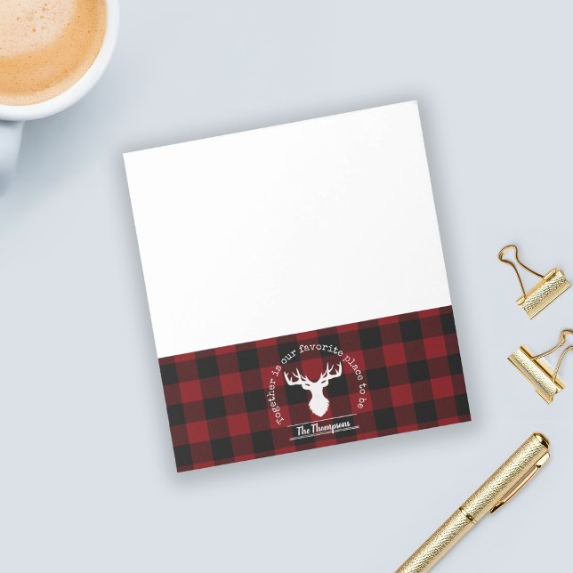 Bloc-note Rouge et noir Buffalo plaqué Russe Nom de famille (Créateur téléchargé)