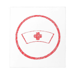 Bloc-note rouge médical urgence hôpital infirmière croix