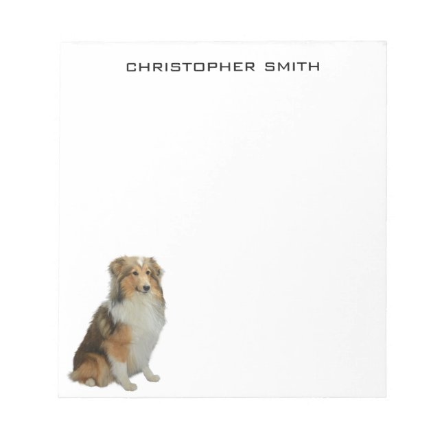 Bloc-note Rough Collie Chien (Devant)