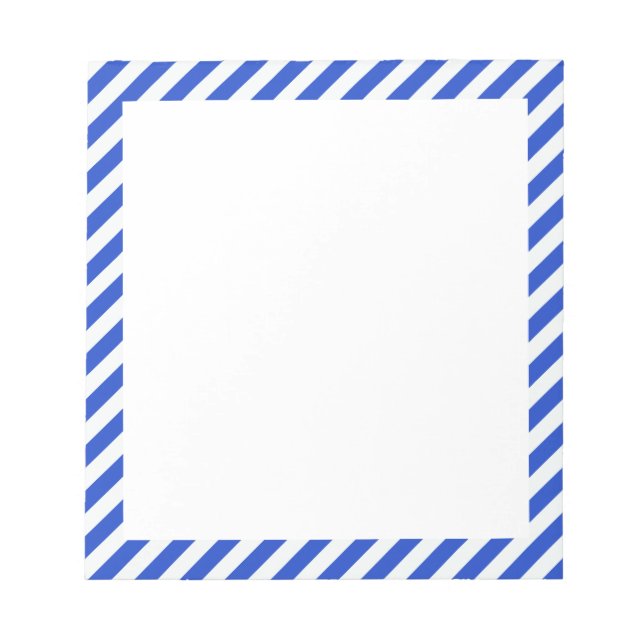 Bloc-note Royal Blue Combination Stripes par Shirley Taylor (Devant)