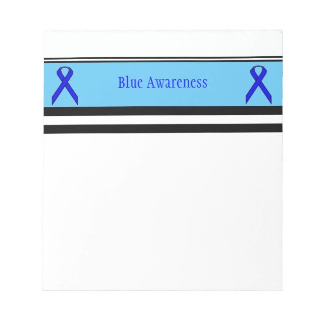 Bloc-note Ruban Blue Standard par Kenneth Yoncich (Devant)