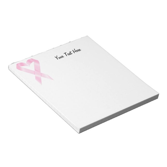 Bloc-note Ruban Cancer du sein (personnalisable) (Incliné)