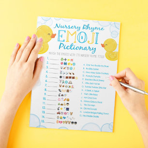 Bloc-note Rubber Duck Emoji Nursery Rhyme Douche Jeu