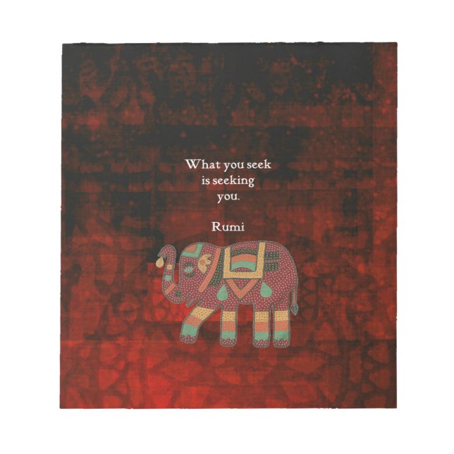 Bloc-note Rumi Inspirationnel Ce Que Vous Cherchez Citer (Devant)