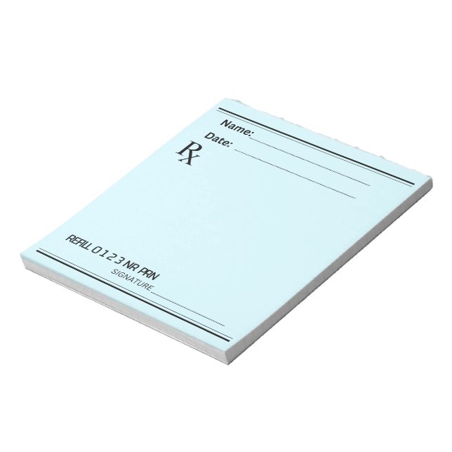 Bloc-note Rx Prescription Pad – Write Your Own Notes (Tourné)
