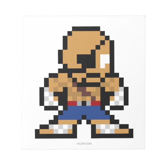 Bloc-note Sagat 8 bits (Devant)