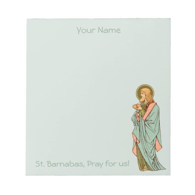 Bloc-note Saint Barnabas l'apôtre (RLS 02) 5,5 po x6 po (Devant)