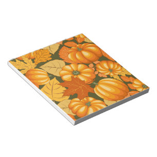 Bloc-note Saison d'automne Halloween Citrouille Motif