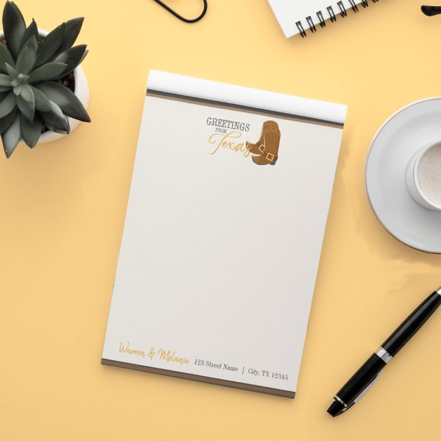 Bloc-note Salutations Du Texas (Créateur téléchargé)