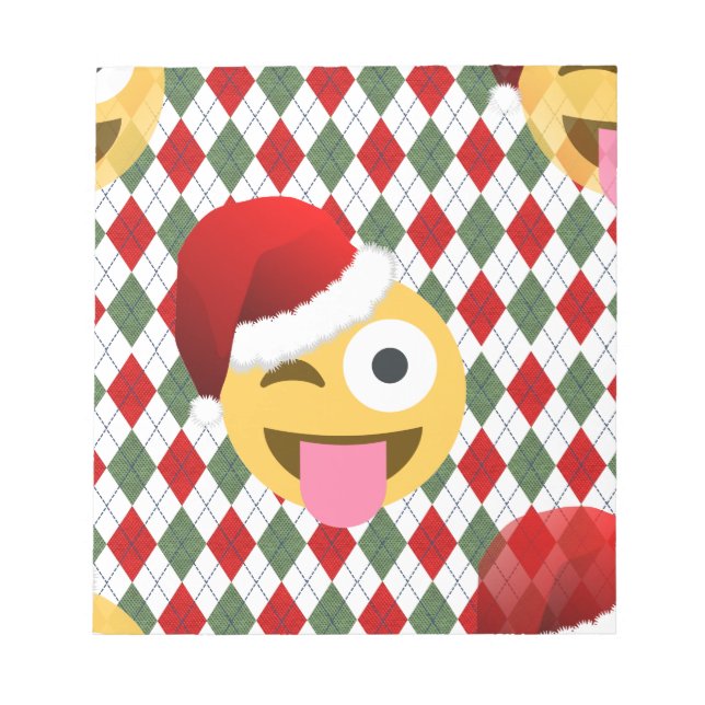 Bloc-note santa claus wink emoji (Devant)