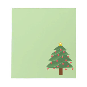 Bloc-note Sapin de Noël sur fond vert clair
