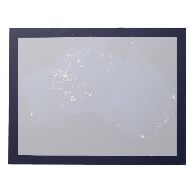 Bloc-note Satellite Les Lumières Nocturnes De L'Australie. (Devant)