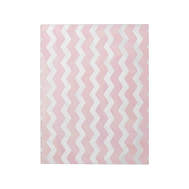 Bloc-note Saumon Swirl Chevron Motif (Tourné)