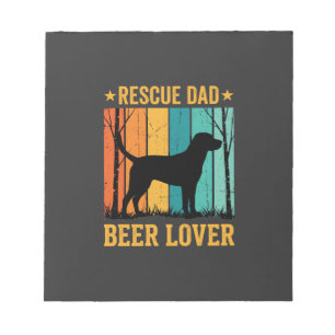 Bloc-note Sauver Papa Amateur de Bière Chien Vintage