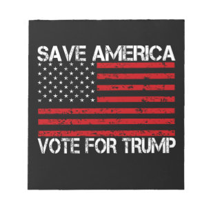Bloc-note Sauvez L'Amérique Voter Pour Trump