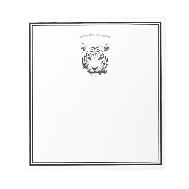 Bloc-note Sauvez le tigre (Devant)