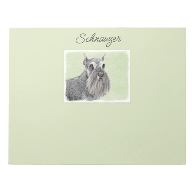 Bloc-note Schnauzer (Giant, Standard) Peinture - Chien Art P (Devant)