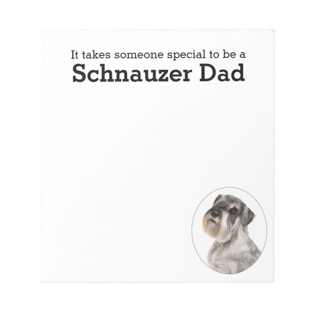 Bloc-note Schnauzer Papa note Pad (Devant)